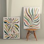 Wallity Lienzo Decorativo Multicolor 70 x 100 cm (2 Piezas)